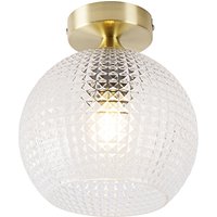 Aanbieding Art Deco plafondlamp messing - Sphere