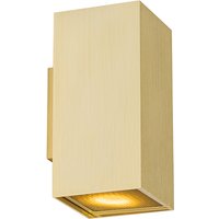 Aanbieding Design wandlamp goud vierkant 2-lichts - Sab Honey