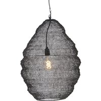 Aanbieding Oosterse hanglamp zwart 45 cm - Nidum L