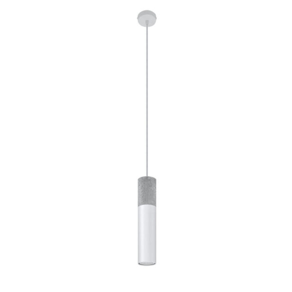 Aanbieding Sollux Hanglamp Borgio 1 lichts beton wit - ean 8712771032556