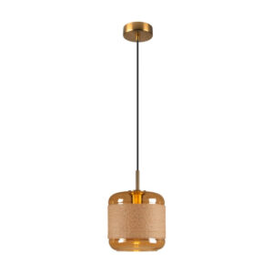 Laagste prijs - SLV HanglampPantilo Rope 20 amber glas - Ø 19