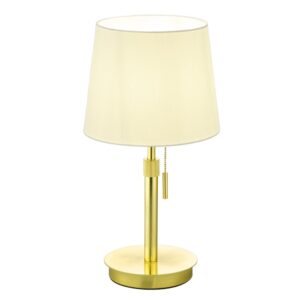 Laagste prijs - Trio SchemerlampLyon messing mat met wit - 509100108