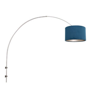 Laagste prijs - Steinhauer Wand booglampSparkled RVS met blauw - 8246ST