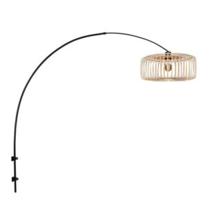 Laagste prijs - Steinhauer Zwarte wandlampSparkled Light bamboe - 4151ZW