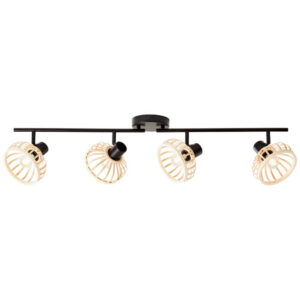 Laagste prijs - Brilliant Houten plafondlampNorah 4-lichts - 99740/76