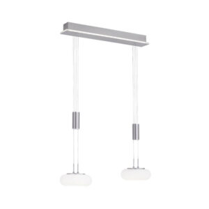 Laagste prijs - Paul Neuhaus 2-lichts hanglampQ-Etienne metaal - 2076-55