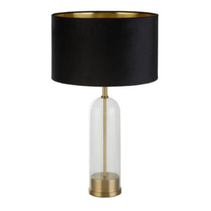 Laagste prijs - Searchlight TafellampOxford met zwarte kap - EU81712BK