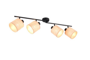 Laagste prijs - Trio 4-lichts plafondlampAimee met crème kappen - R81854036