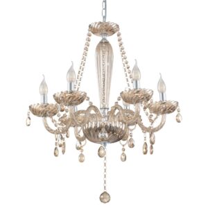 Laagste prijs - Eglo Cognac kroonluchterBasilano 6-lichts 72cm - 39092