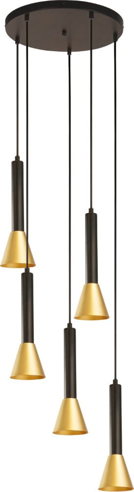 Laagste prijs - Searchlight Design hanglampMarbles 5-lichts - 13611-5BGO
