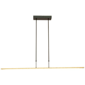 Laagste prijs - Masterlight Zwarte hanglampReal 2 130cm met goud - 2776-GL-P-DW