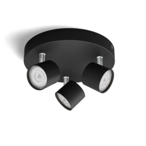 Laagste prijs - Philips Zwarte led plafondspotStar 3-lichts - 929003205301