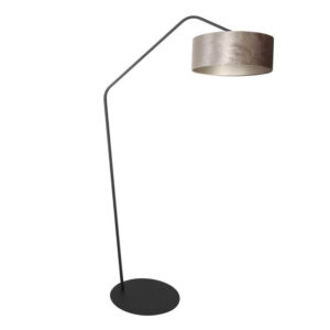 Laagste prijs - Steinhauer VloerlampZig-Zag zwart met grijze kap Ø 40cm - 4240ZW