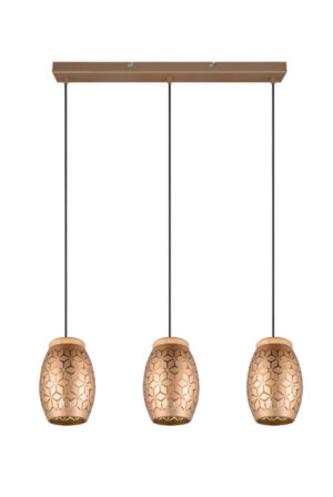 Laagste prijs - Trio Bruine hanglampBidar 3-lichts - R31573065