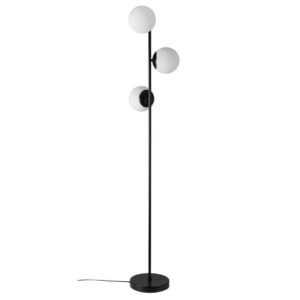 Laagste prijs - Nordlux VloerlampLilly 3-lichts zwart met witte bol - 48613003