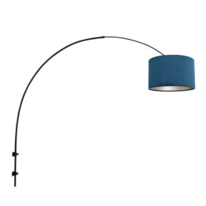 Laagste prijs - Steinhauer Wand booglampSparkled met blauwe kap - 8245ZW