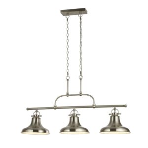 Laagste prijs - Searchlight Eetkamer hanglampDallas mat zilver - 3193-3SS