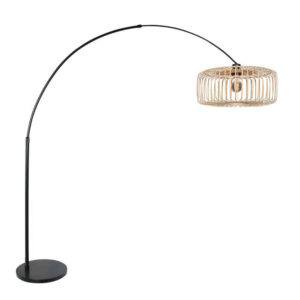 Laagste prijs - Steinhauer Zwarte booglampSparkled Light bamboe - 4149ZW