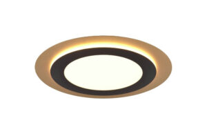 Laagste prijs - Trio Ronde design plafondlampMorgan zwart met goud - 641519280