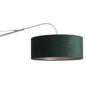 Laagste prijs - Steinhauer WandlampElegant Classy 50cm RVS met groen velourse kap - 8130ST