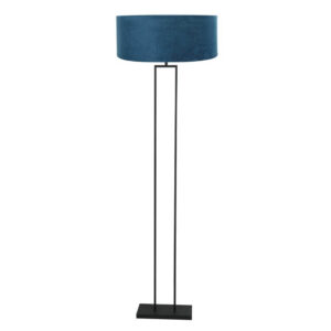 Laagste prijs - Steinhauer Vloerlamp 160cmStang zwart met blauwe kap - 3854ZW