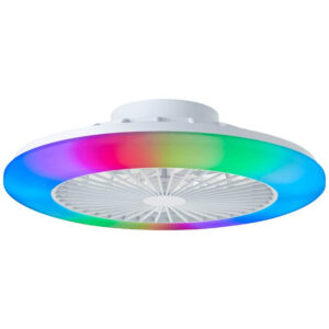 Laagste prijs - Brilliant Witte ventilatorSalerno met RGB functie - G60020/05