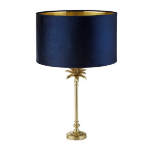 Laagste prijs - Searchlight TafellampPalm goud met donkerblauw - EU81210AZ