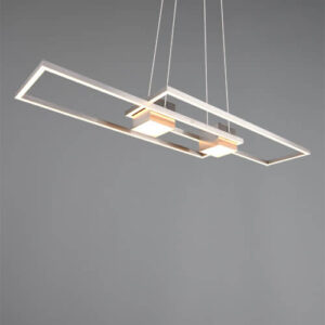 Laagste prijs - Trio Led hanglamp kantoorAlbany rvs - 347710407