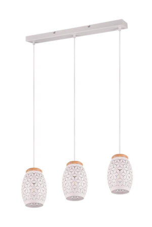 Laagste prijs - Trio Witte hanglampBidar 3-lichts - R31573031