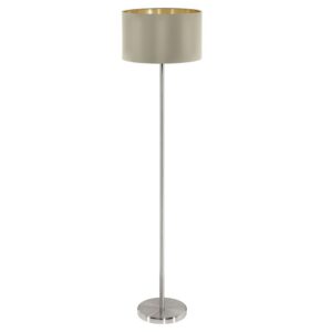 Laagste prijs - Eglo VloerlampMaserlo 38cm metaalgrijs taupe met goud - 95171