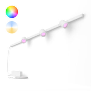 Laagste prijs - Philips Hue Perifo - White and color set van 3 wandspots wit - 929003117801