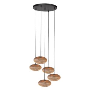 Laagste prijs - Steinhauer HanglampHaloSwap 5-lichts amber glas - 4383ZW