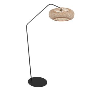 Laagste prijs - Steinhauer BooglampZigZag met rotan kap - 4509ZW