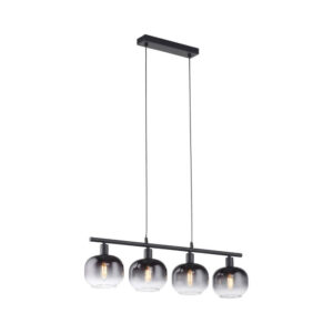 Laagste prijs - Just Light Zwarte hanglampZea 4-lichts - 15421-18