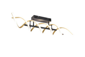 Laagste prijs - Trio Design plafondlampSequence zwart met goud - 641810208