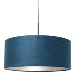 Laagste prijs - Steinhauer HanglampSparkled zwart met blauw velvet - 8248ZW