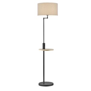 Laagste prijs - Trio LeeslampClaas Table zwart met houtbruin en grijs - 400400132
