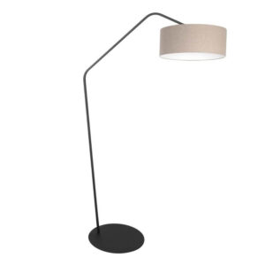 Laagste prijs - Steinhauer VloerlampZig-Zag zwart met grijze kap Ø 50cm - 4245ZW