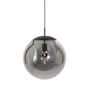 Laagste prijs - Steinhauer HanglampBollique zwart met smoke glas - 4186ZW