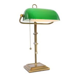 Laagste prijs - Steinhauer BankierslampAncilla goud met groen - 7961BR