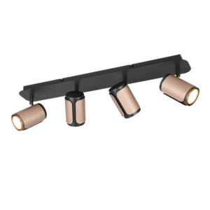 Laagste prijs - Trio 4-lichts opbouwspotGillan zwart met bruin - 814500465