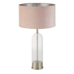 Laagste prijs - Searchlight TafellampOxford met roze kap - EU81713PI