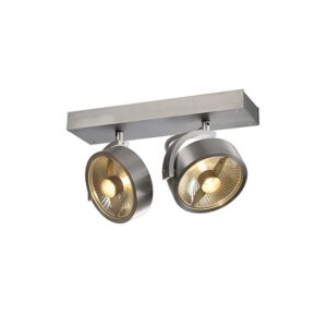 Laagste prijs - SLV Design spotsKalu 2 QPAR111 2-lichts metaalgrijs - 147316