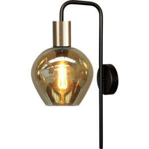 Laagste prijs - Masterlight Zwarte wandlampBounty met gouden fitting - 3472-05-02-3