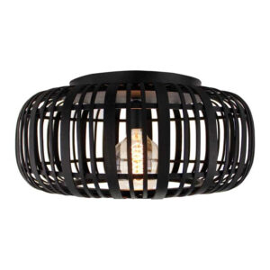 Laagste prijs - Brilliant Zwarte plafondlampWoodrow rotan - 99405/76