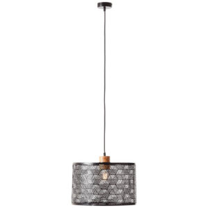 Laagste prijs - Brilliant HanglampSanty 39cm zwart met hout - 99416/76