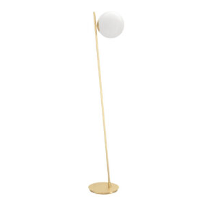 Laagste prijs - Eglo VloerlampRondo 4 goud met witte bol - 900869