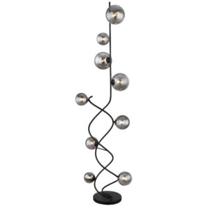 Laagste prijs - Globo Zwarte vloerlampRiha 9-lichts - 56133-9S