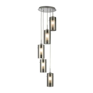 Laagste prijs - Searchlight Vide hanglampDuo 2 5-lichts - 2305-5SM