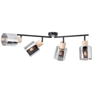 Laagste prijs - Brilliant PlafondlampWeald 4-lichts zwart - 99839/93